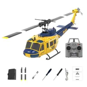 RC Helicopter 1:48 6CH RTF Flybarless 3D Stunt aerobatic Optical Flow UH-1 Huey - Picture 1 of 3