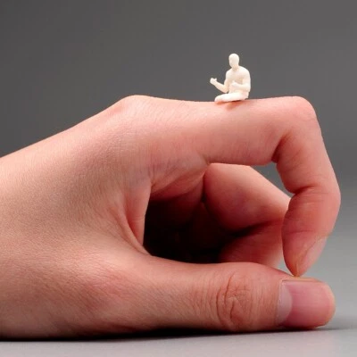 Resin 1/64 Scale Unpaint Male Driver Doll Mini Man Figure Diorama Miniature Toys - Image 1 of 2