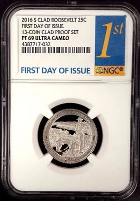 2016 S Proof T. Roosevelt Quarter, NGC PF 69 Ultra Cameo, First Day of Issue! - Image 1 of 4