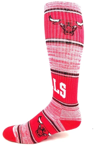 Chicago Bulls Red Basketball RMC Striped Ribbed Tube Socks Cover