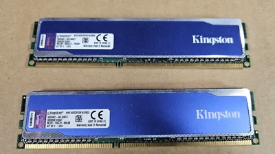 Kingston 2 x 4GB DDR3 1600MHz Desktop DIMM RAM Hyperx BLU KHX1600C9D3B1K2/8GX - Image 1 of 3