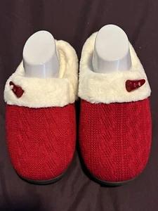 Weiche, plüschige rote Damen-Hausschuhe Größe 7,5-8 - Bild 1 von 6