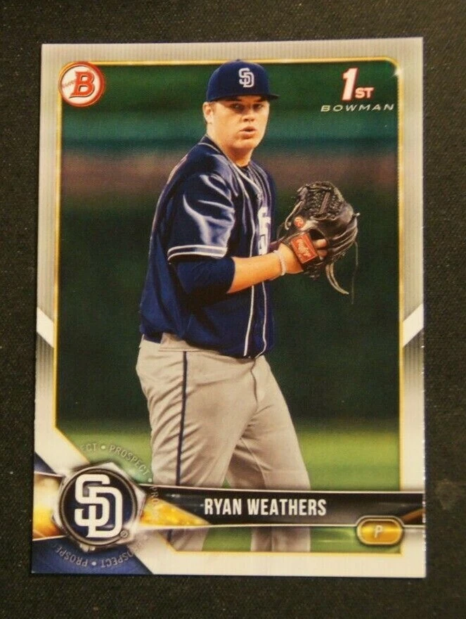 2018 Bowman Prospect, San Diego Padres - RYAN WEATHERS - Image 1 of 1