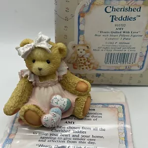 CHERISHED TEDDIES-Enesco Collectible Figure-AMY-Hearts Quilted With Love - Picture 1 of 16