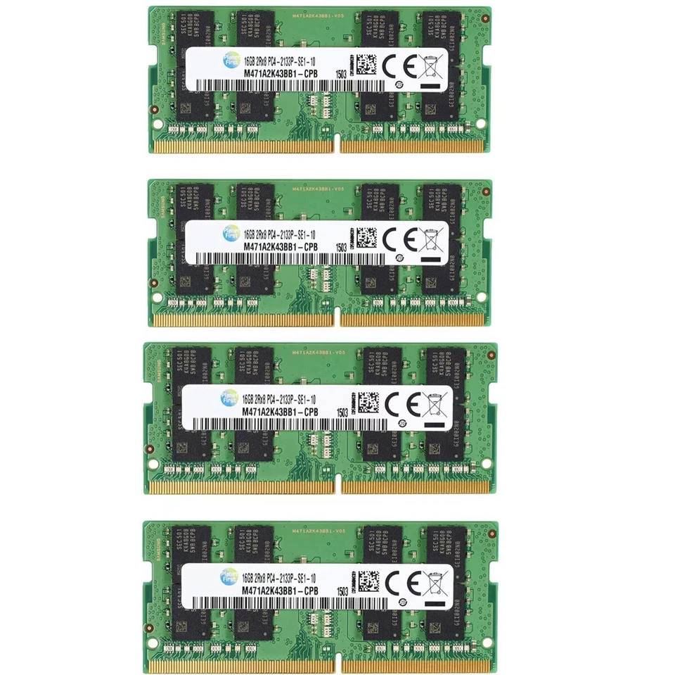 Samsung 64GB (4X 16GB) DDR4 2133MHz PC4-17000 SODIMM Memory Ram M471A2K43BB1-CPB - Image 1 of 4