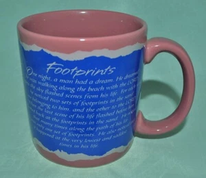 Designer Collection American Greetings Footprints in the Sand cup mug - Picture 1 of 3