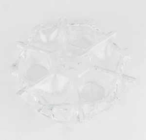 MCM vintage MUURLA Finland crystal clear glass candle holder glacier ice melting - Picture 1 of 9