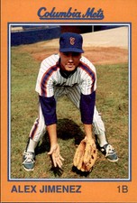 1989 Columbia Mets Grand Slam #12 Alex Jimenez Mimai Florida FL Baseball Card