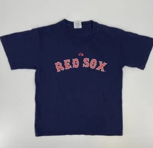 Boston Red Sox Shirt Kids Size Manny Ramirez #24 Majestic Youth 14/16 Blue - Picture 1 of 10
