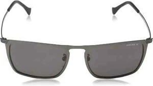 Gafas de sol polarizadas Police RIVAL 8 SPL155 de metal armado para hombre hechas en Italia $290 NUEVAS - Imagen 1 de 4