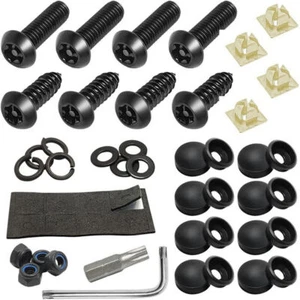 Anti Theft Car Security License Plate Screws Accessories Stainless Steel Kits - Picture 1 of 11