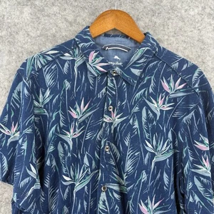 Camisa Tommy Bahama Para Hombre Grande Azul Floral 100% Algodón Abotonada Palma Hawaiana - Imagen 1 de 14