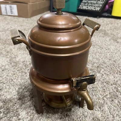 Chá café 1904 Manning Bowman & Co cobre e latão SAMOVAR coador - Imagem 1 de 4