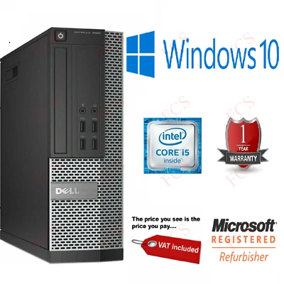 DELL Optiplex 7020 9020 3020 Core i5 4570 1TB 8GB DESKTOP COMPUTER WINDOWS 10 - Image 1 of 4