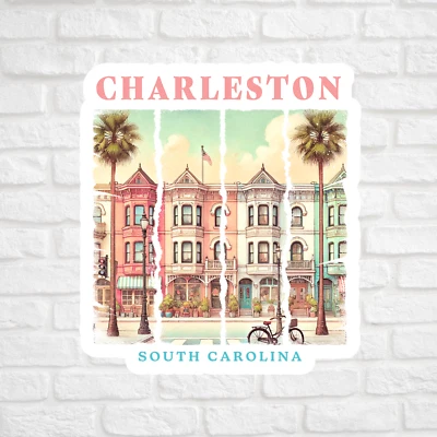 BUMBLEBEE APPAREL Charleston South Carolina sticker vinyl decal destination state summer beach