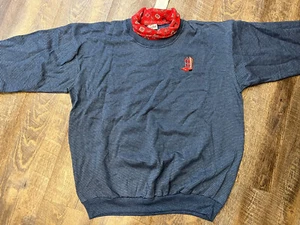 Womens Vintage Bandana Neck Western Boot Crew Sweatshirt-Large - Picture 1 of 4
