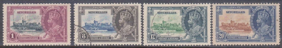(F298-48) 1935 Seychelles set of 4stamps KGV silver jubilee (AW)  (FC14) — 第 1/1 张图片