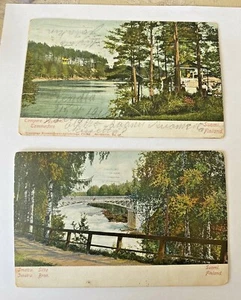 Zwei Ansichtskarten, Suomi, Finnland, 1907-1908 - Bild 1 von 2