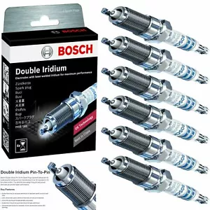 6 Bosch Double Iridium Spark Plugs For 2017-2019 CHEVROLET COLORADO V6-3.6L - Picture 1 of 2