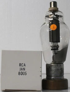 JAN-8005 RCA Clear Glass Metal Base Made In U.S.A Qty 1 Pc - Picture 1 of 9
