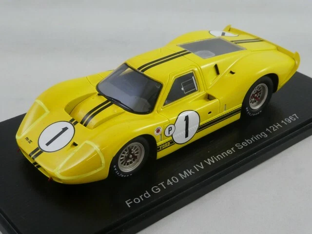 Spark Ford GT40 MK IV #1 Andretti - Mclaren winner 12h Sebring 1967 1/43 43SE67 - Immagine 1 di 3