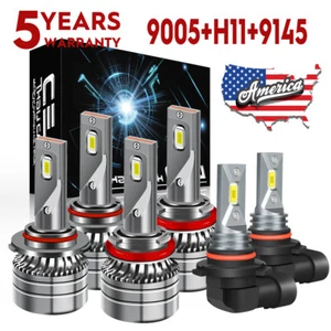 For Subaru Impreza 2008-2014 6000K F5 LED Headlight Bulbs Hi/Lo Beam +Fog Light - Picture 1 of 16