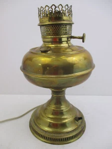 RAYO BRASS OIL KEROSENE LAMP - ELECTRIFIED (GFB) - Picture 1 of 11