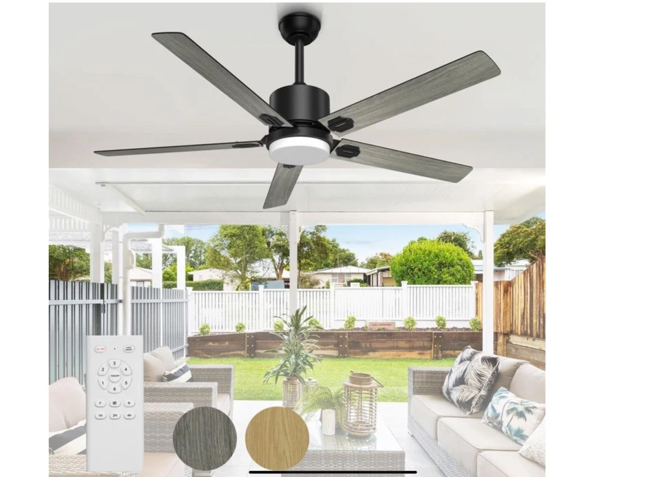 BECLOG Ceiling Fan with Lights 60" Ceiling Fans with Lights & Remote Indoor Outd - Image 1 of 1