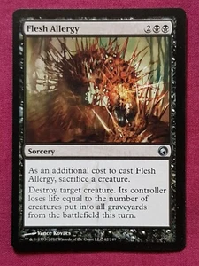 Magic The Gathering SCARS OF MIRRODIN FLESH ALLERGY black card MTG - Picture 1 of 2