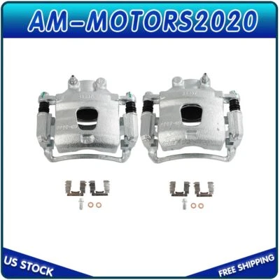 Par de pinzas de freno delanteras con soporte para Nissan Sentra 93-01 Altima 2000-2006 Foto 1 de 4