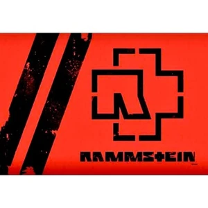 Rammstein Logo, Embroidered RED Flag Iron On patch - Picture 1 of 5
