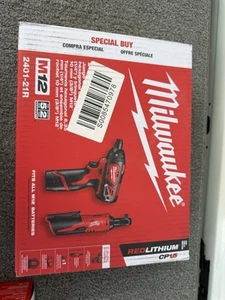 Milwaukee M12 12V Li-Ion Ratchet & Screwdriver Combo Kit (2401-21R) - Picture 1 of 3
