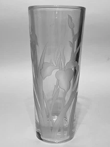 Vintage JG Durand Cristal France Etched Floral Crystal Vase  10" H - Picture 1 of 6