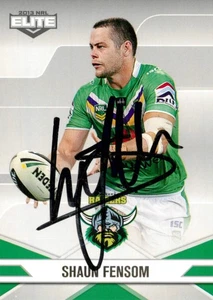 Signed 2013 Canberra Raiders NRL ESP Elite Card - Shaun Fensom - Picture 1 of 3