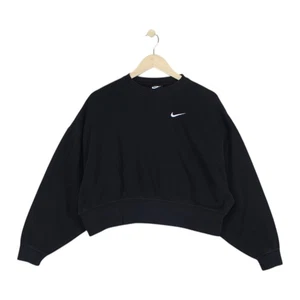 Felpa Nike Cropped Donna Taglia XS Nera Oversize Vestibilità Relaxed - Foto 1 di 14