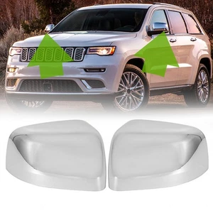 Par de tapas de espejo retrovisor lateral cromadas de repuesto para Jeep Grand Cherokee 2011-2021 - Imagen 1 de 14