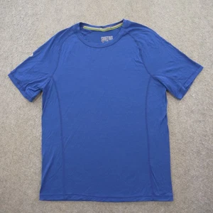 Camicia SmartWool Uomo Piccola Blu Attiva Palestra Yoga Elasticizzata Crew Manica Corta - Foto 1 di 14