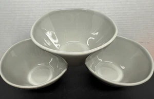 Set of 3 Crate And Barrel Gray Marin 6” X 3” Soup Cereal Bowls - Picture 1 of 10