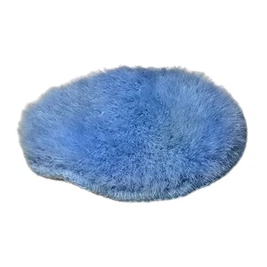 Fisher Price Loving Family Dollhouse Blue Bathroom Fuzzy Fluffy Floor Rug Mat - Picture 1 of 5