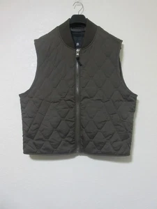 Banana Republic BR Men's Olive Green Luis Quilted Full Zip Vest Medium NWOT - Picture 1 of 10