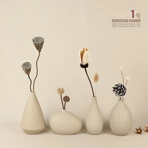 Composizione Fiori Secchi Originale Retrò Piccolo Ornamento Zen Decorazione Casa - Foto 1 di 22
