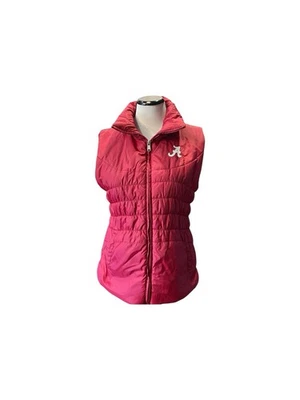 Colete acolchoado vermelho ALABAMA CRIMSON TIDE bordado com zíper feminino futebol G - Imagem 1 de 4