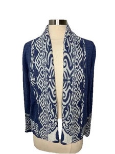 100% Baby Classic ALPACA Wool Women Open Shawl Collar Cardigan Sz M - Picture 1 of 11