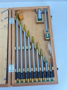 Vintage MITUTOYO No 141-133 ID Inside Micrometer Set 2 to 12 Inches Japan - Picture 1 of 11