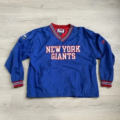 Chaqueta cortavientos vintage de los 90 campeones de los New York Giants entrenadores de fútbol americano de la NFL Foto 1 de 4
