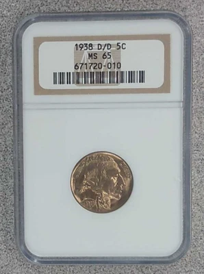 1938-D/D Buffalo Nickel NGC MS65 (010) - Image 1 of 2
