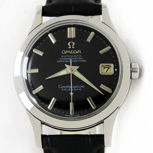 Vintage Omega Constellation Automatic Calendar Black Dial Men Steel Watch C.1959 - Picture 1 of 13