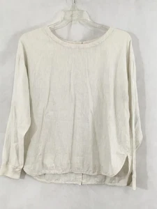 LOFT Damen 100% Baumwolle Langarm leicht Rücken Knöpfe Boho Top Gr. L - Bild 1 von 7