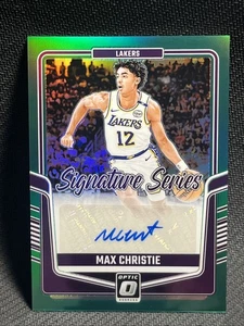 2024-25 Panini Donruss Optic Max Christie Green Holo Auto 49/49 LA LAKERS - Picture 1 of 4