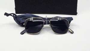 Vintage J Crew Sunglasses Y2K Gold Aviator With Bag - Picture 1 of 3